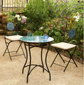 Home Mosaic 2 Seater Metal Garden Bistro Set | Outdoor Patio Furniture Set
