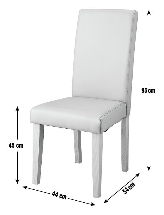 Home Pair of Midback Dining Chairs - Cream | Stylish Dining Accent