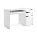 Home Pepper 2 Drawer Pedestal Office Desk - White | Modern Computer Workstation