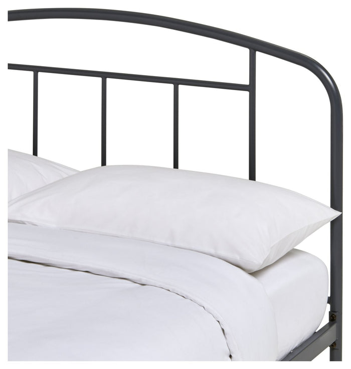 Home Pippa Single Metal Bed Frame - Dark Grey | Durable Sleeping Solution