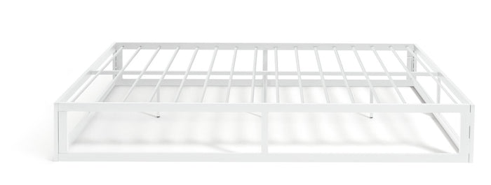 Home Platform Small Double Metal Bed Frame - White