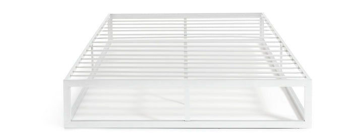 Home Platform Small Double Metal Bed Frame - White