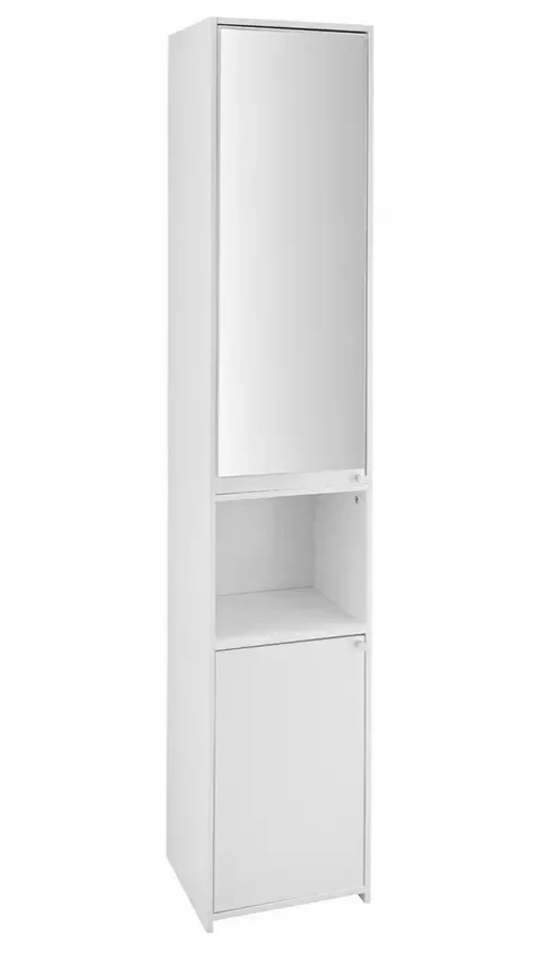 Home Prime Mirrored Tallboy White | Bedroom Storage Mirror Chest Unit