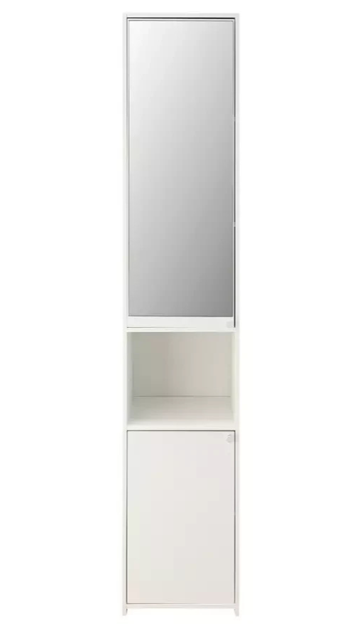 Home Prime Mirrored Tallboy White | Bedroom Storage Mirror Chest Unit