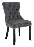 Home Princess Velvet Dining Chair - Charcoal | Comfort Stylish Seating Interior