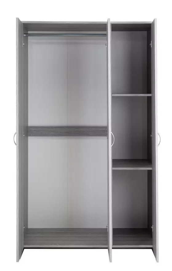 Home Seville 3 Door Wardrobe - Grey Oak Effect | Triple wardrobe