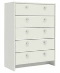 Home Seville 5 Drawer Chest - White (B Grade)