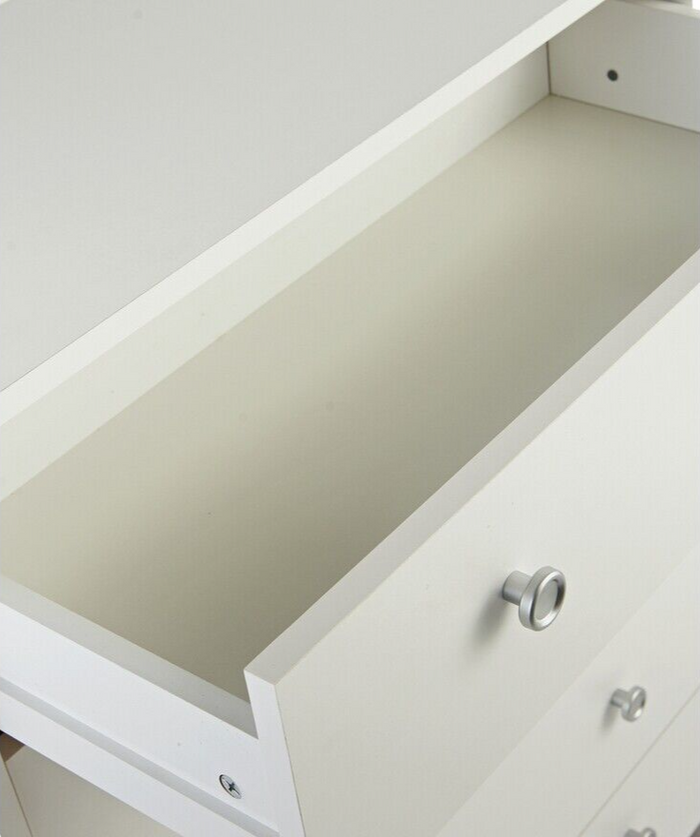 Home Seville 5 Drawer Chest - White (B Grade)