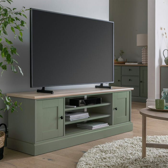 Home Winchester 2 Door TV Unit - Reed Green (B Grade)