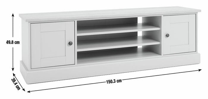 Home Winchester 2 Door TV Unit - Reed Green (B Grade)