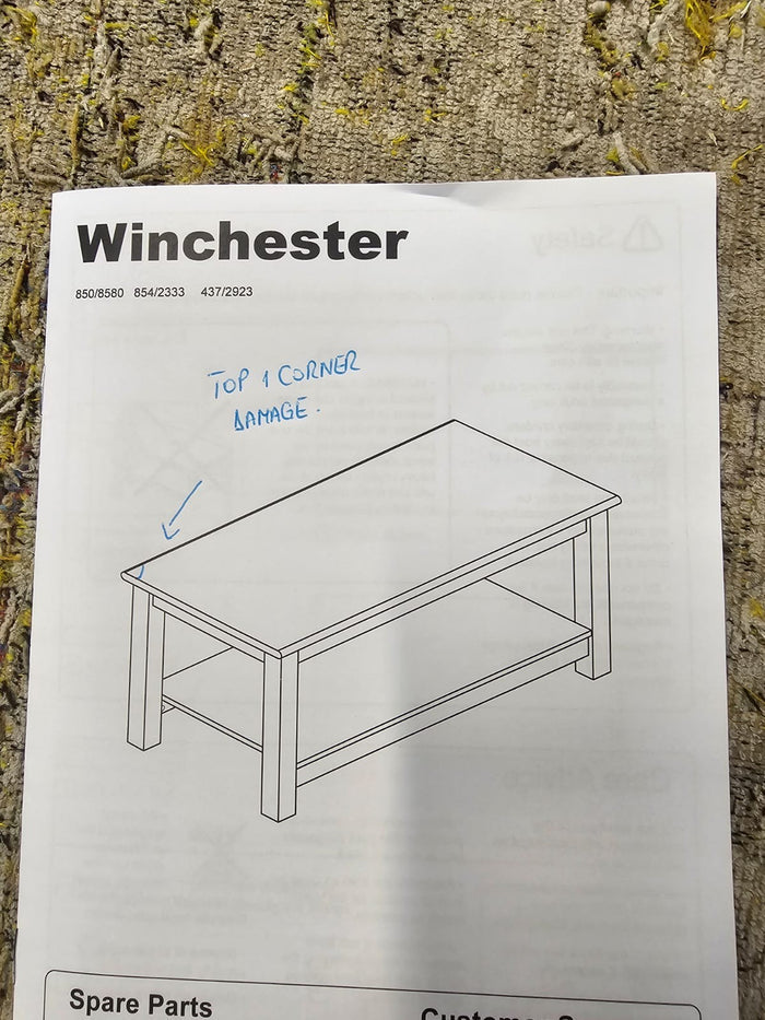 Home Winchester Coffee Table - Green (B Grade)