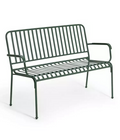 Indu 2 Seater Metal Garden Bench - Green (S)
