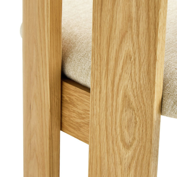 Janie Solid Wood Dining Chair - Oak | Ergonomic Comfortable Sitting Experience