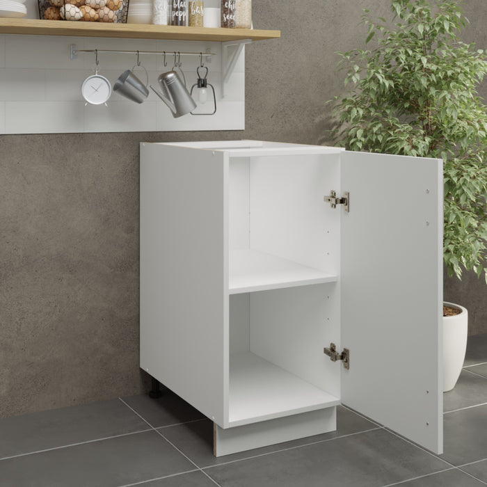 JD Greta Adjustable Legs Kitchen Base Unit 400mm - White Matt A-