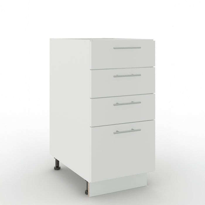 JD Greta Adjustable Legs Kitchen Drawer Unit 400mm - White Matt A-