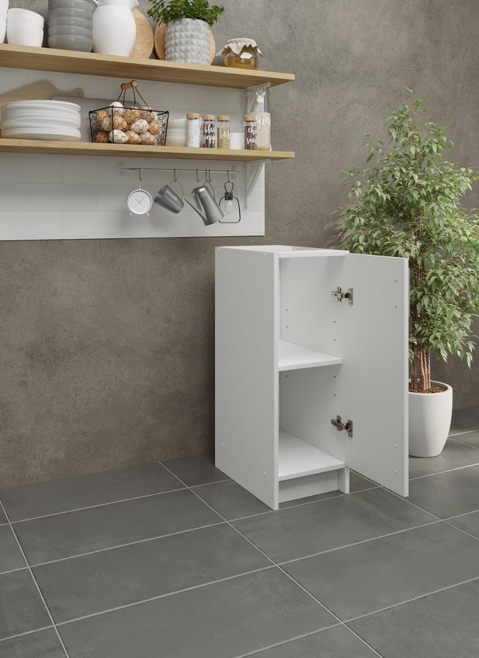 JD Greta Fixed Height Kitchen Base Unit 300mm - White Matt (A-)