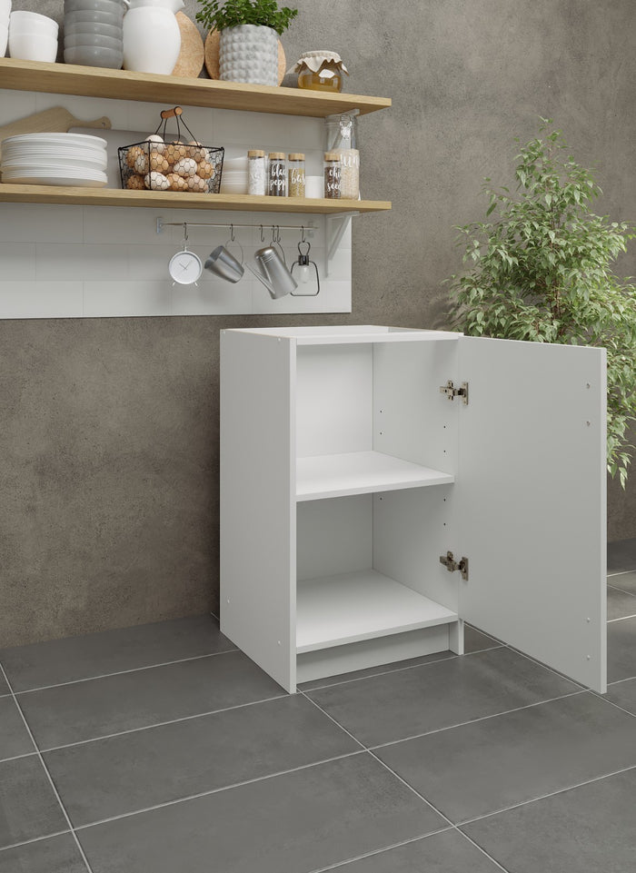JD Greta Fixed Height Kitchen Base Unit 500mm - White Matt A-
