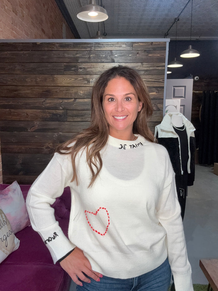 J'TAIME CREW SWEATER
