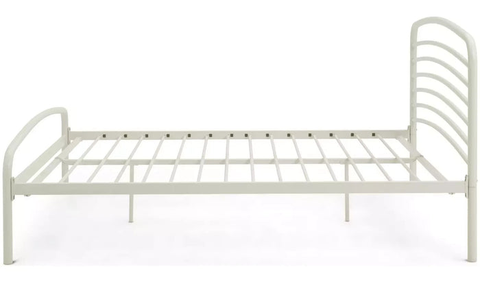 Jubilee Double Metal Bed Frame - Off White | Cream Metal Bed Frame Classic Style