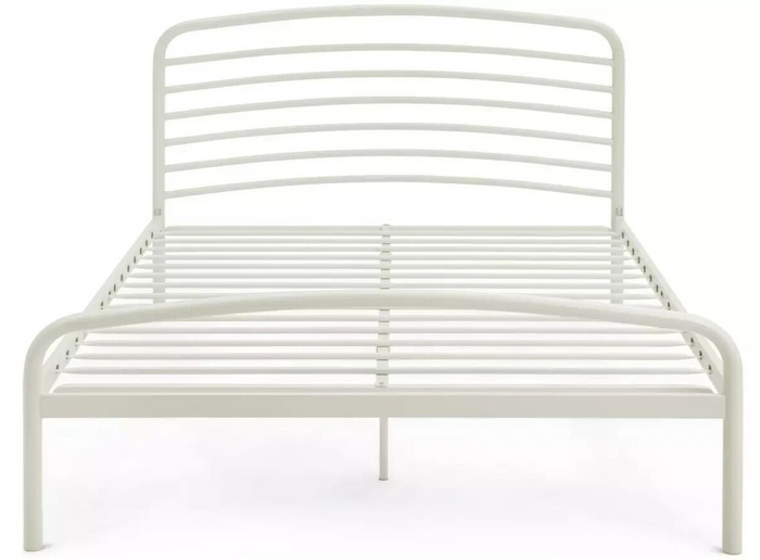 Jubilee Double Metal Bed Frame - Off White | Cream Metal Bed Frame Classic Style