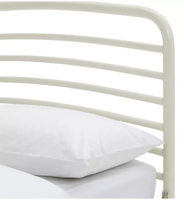 Jubilee Double Metal Bed Frame - Off White | Cream Metal Bed Frame Classic Style