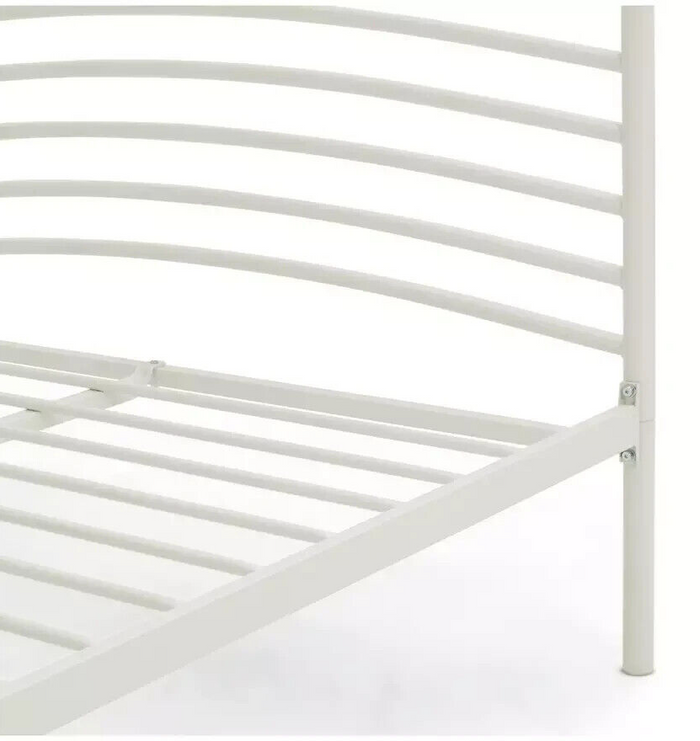 Jubilee Double Metal Bed Frame - Off White | Cream Metal Bed Frame Classic Style