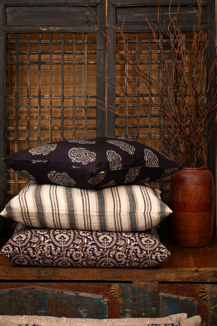 Kashmir Charcoal Decorative Pillow