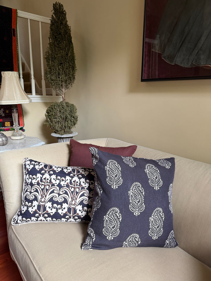 Kashmir Charcoal Decorative Pillow