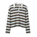 Kaya Collared Rugby Striped Long Sleeve