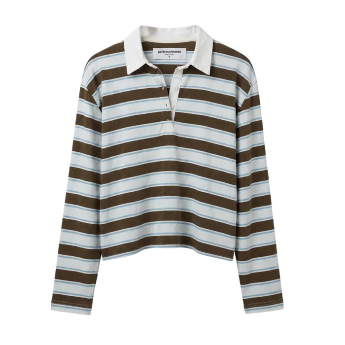 Kaya Collared Rugby Striped Long Sleeve