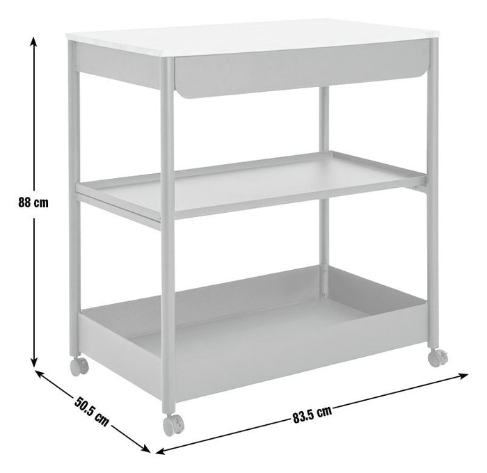 Kaylo Metal Kitchen Trolley - Black