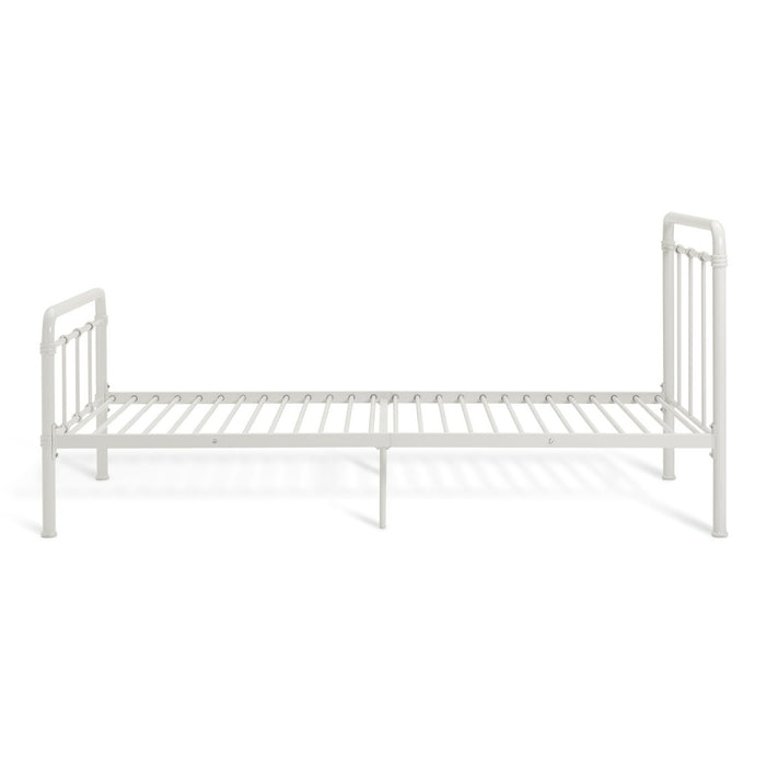 Kids Agnes Metal Single Bed Frame - White | Durable Sleep Support