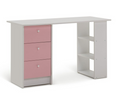 Kids Malibu 3 Drawers Desk - Pink & White ( B Grade )