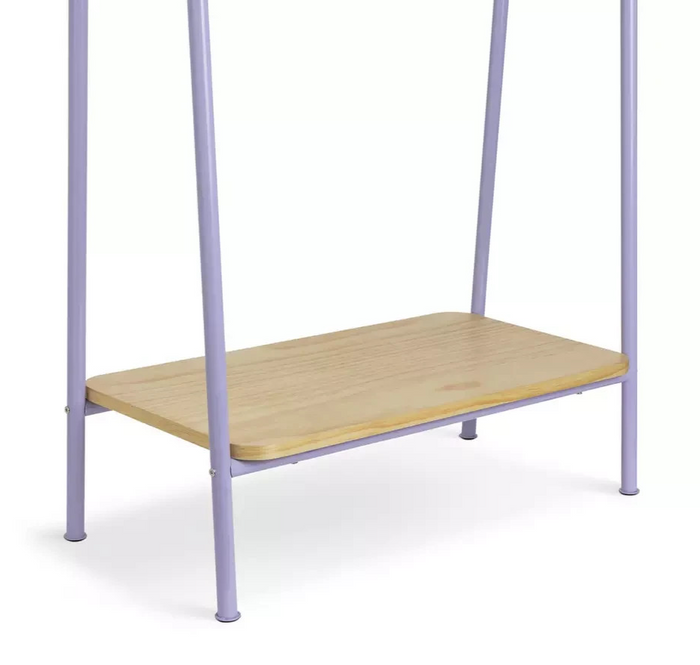 Kids Monty Clothes Rail Lilac | Children's Garment Hanging Rail Bedroom Furnitur