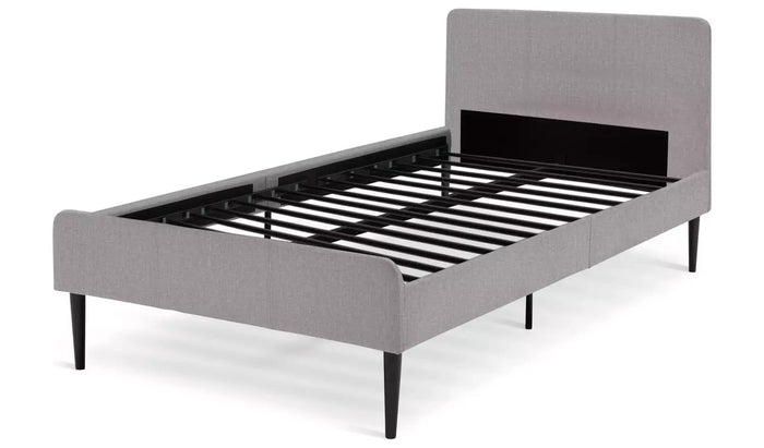 Kristopher Double Fabric Bed Frame - Grey | Bedroom Furniture for Sleep