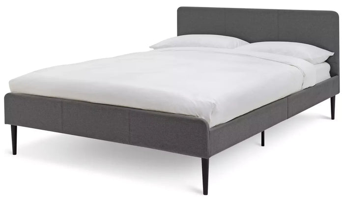 Kristopher Double Fabric Bed Frame Charcoal | Modern Bedroom Furniture Bedstead