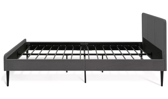 Kristopher Double Fabric Bed Frame Charcoal | Modern Bedroom Furniture Bedstead