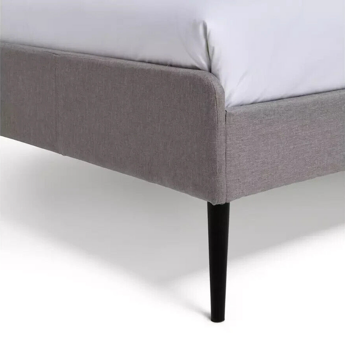 Kristopher Single Fabric Bed Frame - Grey