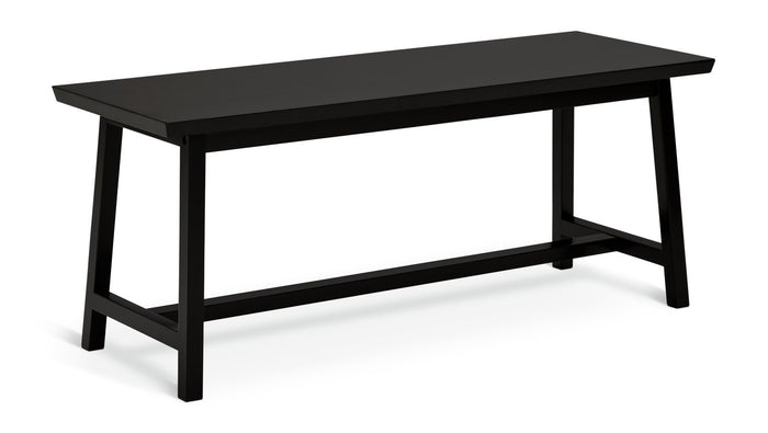 Kyoto Solid Wood Dining Bench - Black | Sleek Dark Aesthetic