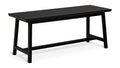 Kyoto Solid Wood Dining Bench - Black | Sleek Dark Aesthetic