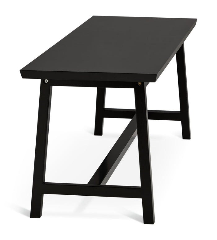 Kyoto Solid Wood Dining Bench - Black | Sleek Dark Aesthetic