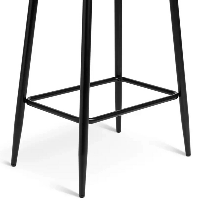 Kysen Faux Leather Counter Bar Stool Charcoal | Kitchen Breakfast Bar Chair Furn