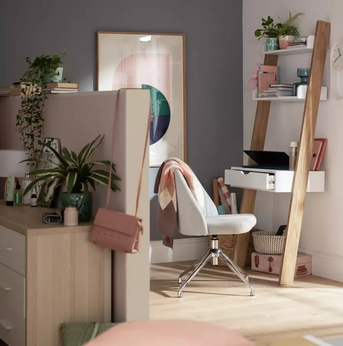 Ladder Office Desk - White ( B Grade )