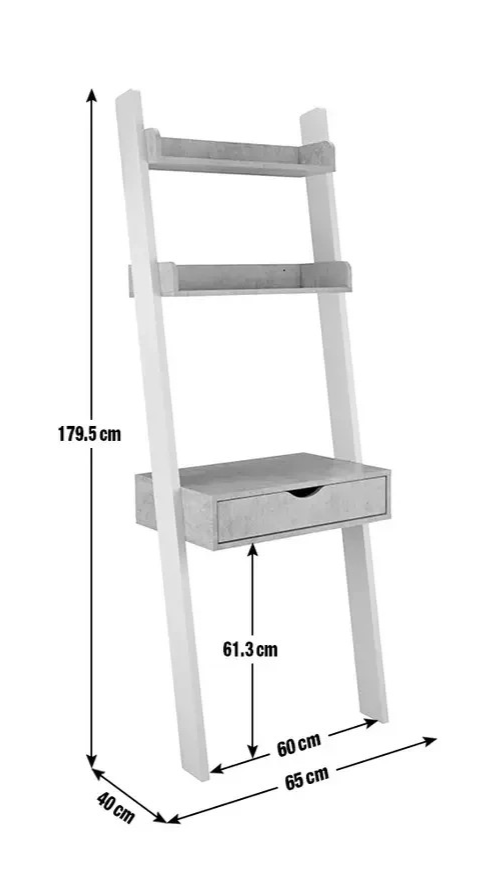 Ladder Office Desk - White ( B Grade )
