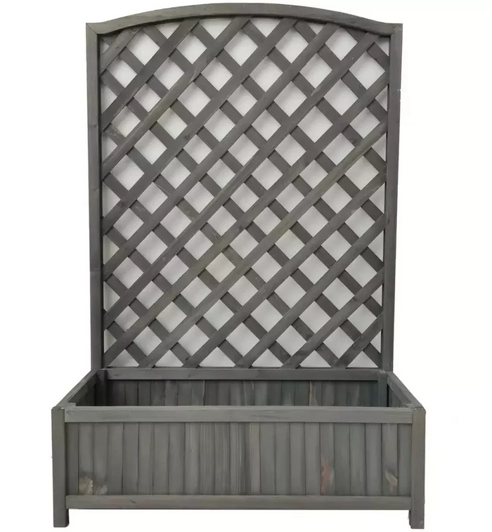 Lattice Wooden Garden Planter - Large | Outdoor Plant Pot Garden Decor