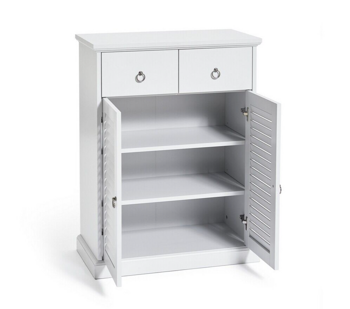 Le Marais 2 Door Double Unit Cabinet - White
