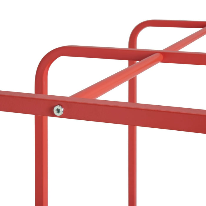 Lorelei Rail With Shelves - Red | Double clothes rail and shelving unit
