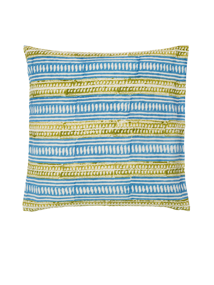 Luca Cornflower Blue/Moss Green Decorative Pillow Cover