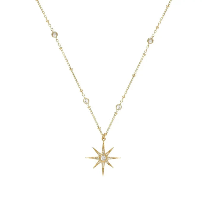 18K Starburst Pendant