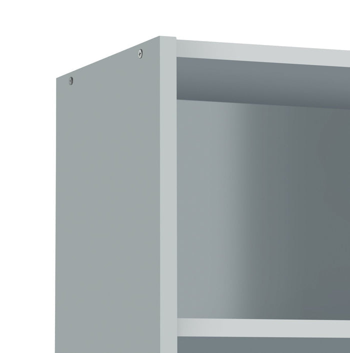 Maine Narrow 6 Shelf Bookcase - Shelving Storage Unit Display Cabinet - Grey